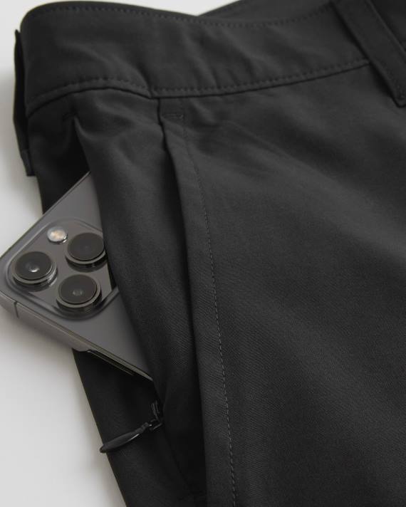 Hollister Mænd hybrid flad front shorts 7\'\' 2H8Z1194 bunde sort