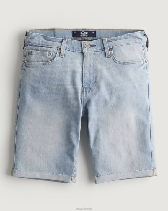 Hollister Mænd let vask skinny denimshorts 9'' 2H8Z1232 bunde let vask