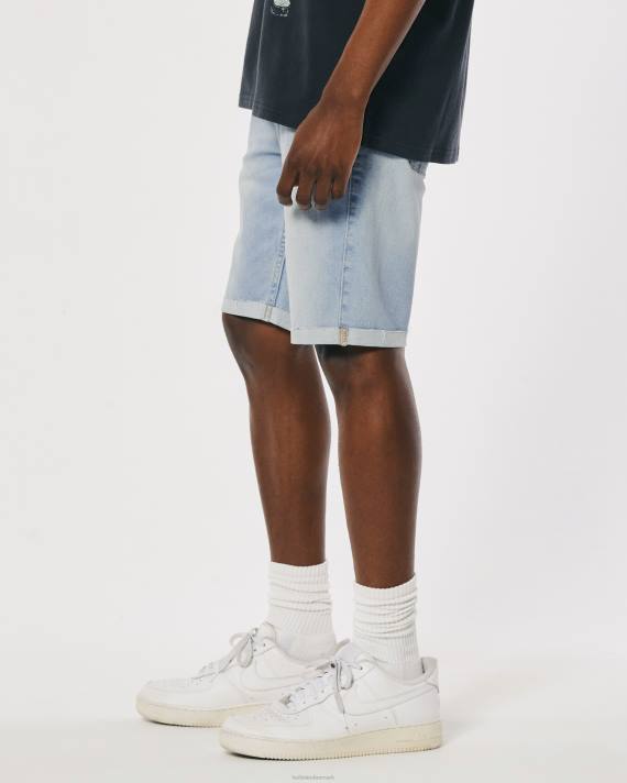 Hollister Mænd let vask skinny denimshorts 9\'\' 2H8Z1232 bunde let vask