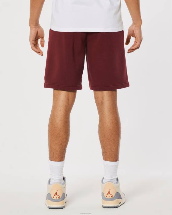 Hollister Mænd logo grafisk fleece shorts 9\'\' 2H8Z1327 bunde bordeaux