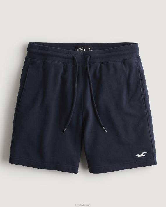 Hollister Mænd logo ikon frotté fleece shorts 7'' 2H8Z1188 bunde flåde