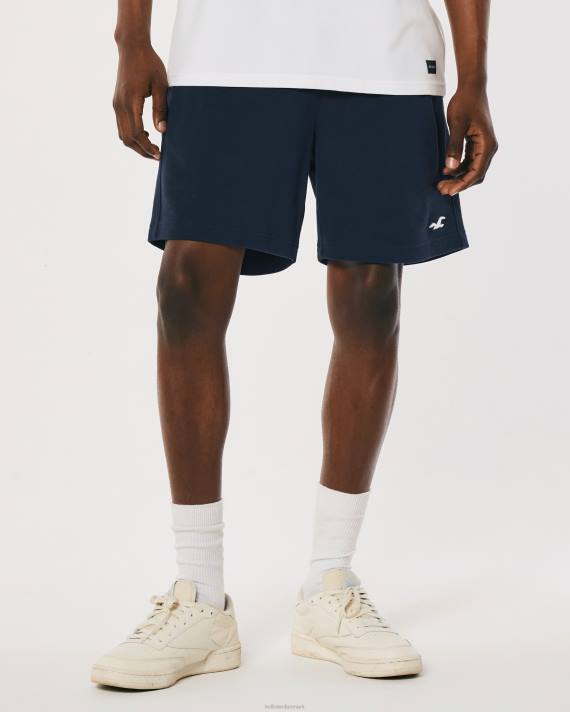 Hollister Mænd logo ikon frotté fleece shorts 7\'\' 2H8Z1188 bunde flåde