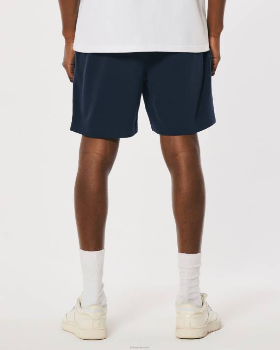 Hollister Mænd logo ikon frotté fleece shorts 7\'\' 2H8Z1188 bunde flåde