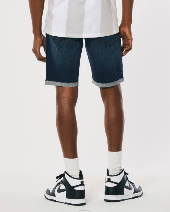 Hollister Mænd mørk vask skinny denim shorts 9\'\' 2H8Z1203 bunde mørk vask