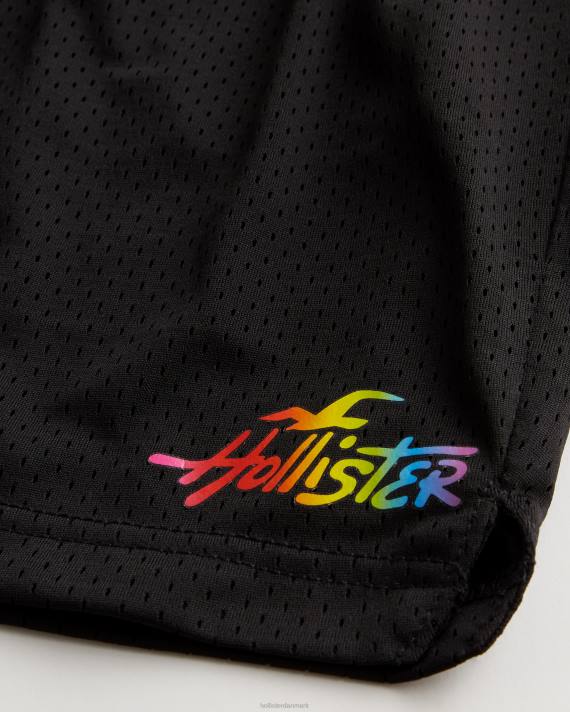 Hollister Mænd pride mesh logo shorts 7\'\' 2H8Z612 bunde sort