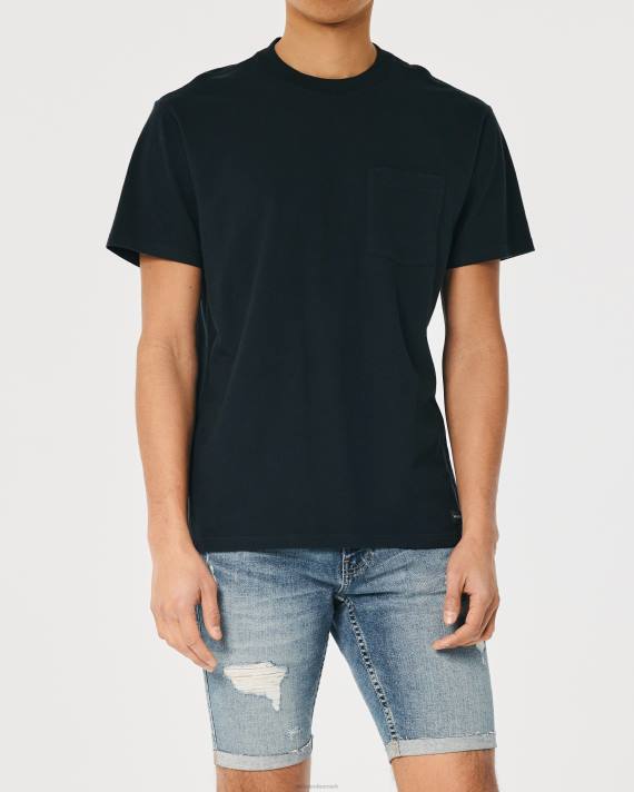 Hollister Mænd ripped medium vask skinny denim shorts 9\'\' 2H8Z1175 bunde rippet medium vask