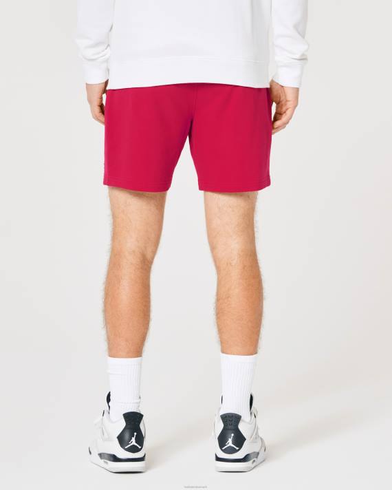 Hollister Mænd terry fleece logo ikon shorts 7\'\' 2H8Z1244 bunde rød