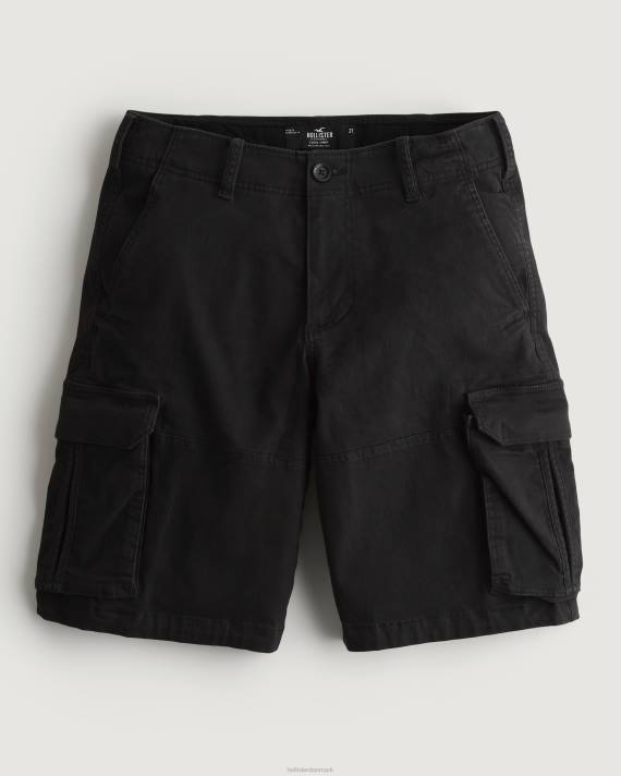 Hollister Mænd twill cargo shorts 11'' 2H8Z1209 bunde sort