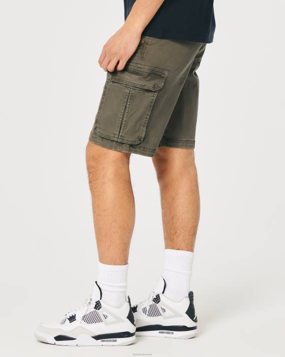 Hollister Mænd twill cargo shorts 11\'\' 2H8Z1226 bunde oliven