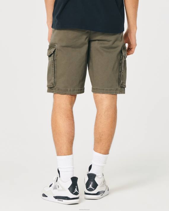 Hollister Mænd twill cargo shorts 11\'\' 2H8Z1226 bunde oliven