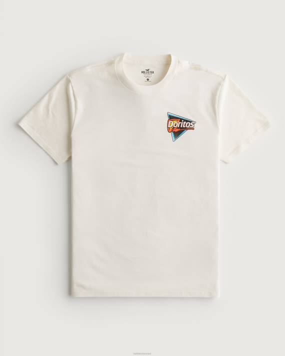 Hollister Mænd afslappet doritos cool ranch grafisk t-shirt 2H8Z1007 toppe off white-doritos