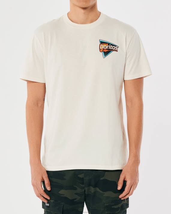 Hollister Mænd afslappet doritos cool ranch grafisk t-shirt 2H8Z1007 toppe off white-doritos