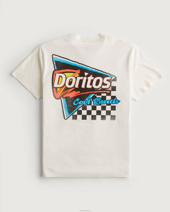 Hollister Mænd afslappet doritos cool ranch grafisk t-shirt 2H8Z1007 toppe off white-doritos