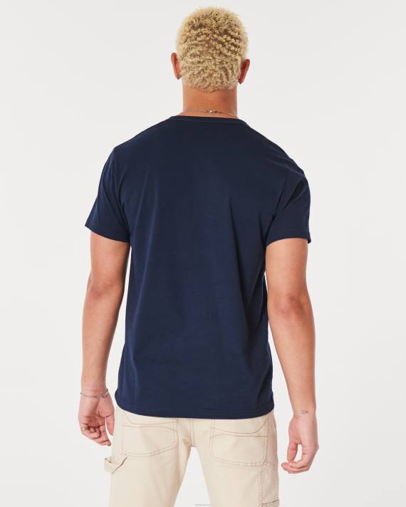 Hollister Mænd logo grafisk t-shirt 2H8Z975 toppe flåde
