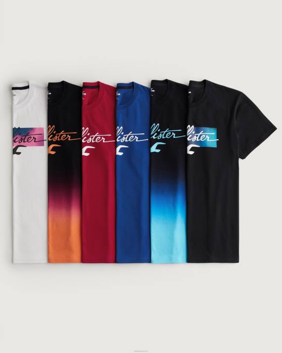 Hollister Mænd logo grafisk t-shirt 6-pak 2H8Z1042 toppe multi