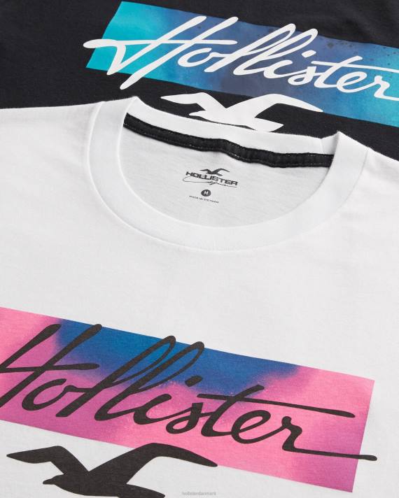 Hollister Mænd logo grafisk t-shirt 6-pak 2H8Z1042 toppe multi