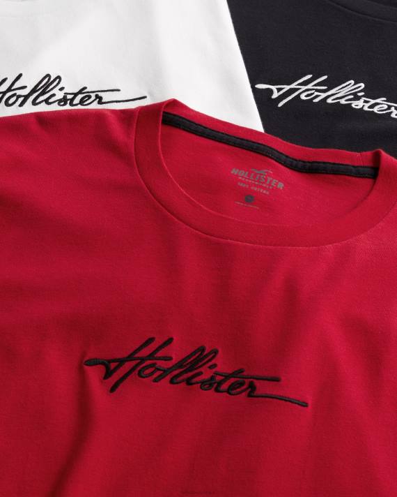 Hollister Mænd logo grafisk t-shirt 6-pak 2H8Z908 toppe logo multi-6 pakke