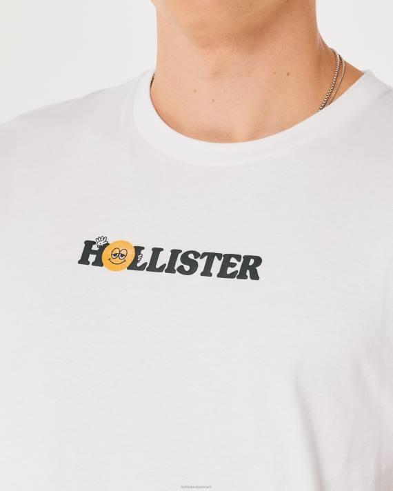 Hollister Mænd sunrise trailhead logo grafisk t-shirt 2H8Z1055 toppe off white