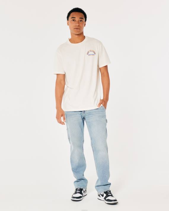 Hollister Mænd west hollywood audiovisuel grafisk t-shirt 2H8Z1005 toppe off white