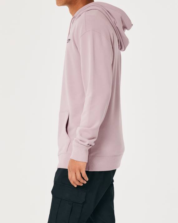 Hollister Mænd hættetrøje med signaturlogo 2H8Z832 toppe mørk pink
