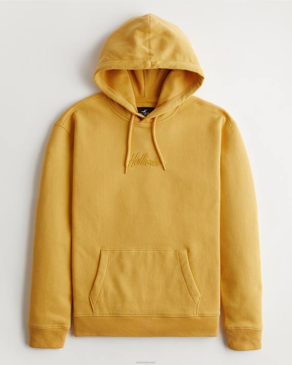 Hollister Mænd hættetrøje med signaturlogo 2H8Z872 toppe gul