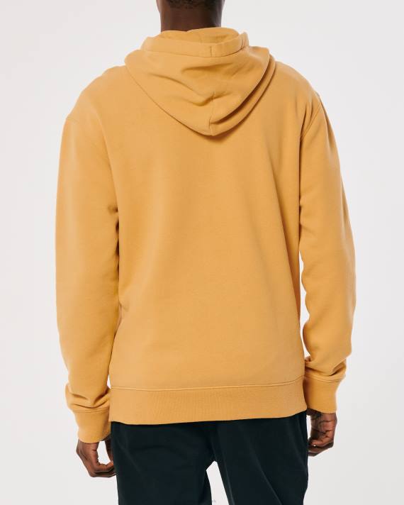 Hollister Mænd logo grafisk hættetrøje 2H8Z1017 toppe gul