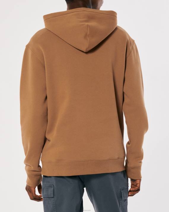 Hollister Mænd logo ikon hættetrøje 2H8Z890 toppe Brun
