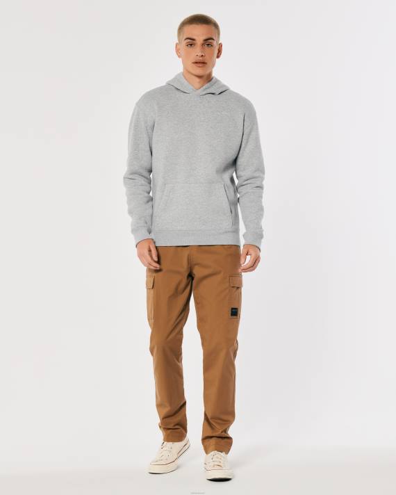 Hollister Mænd logo ikon hættetrøje 2H8Z896 toppe gråmeleret