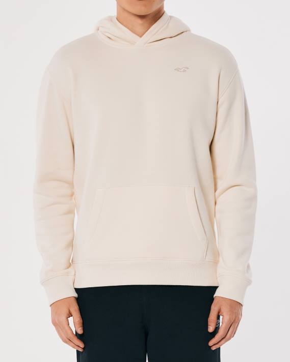 Hollister Mænd logo ikon hættetrøje 2H8Z941 toppe fløde
