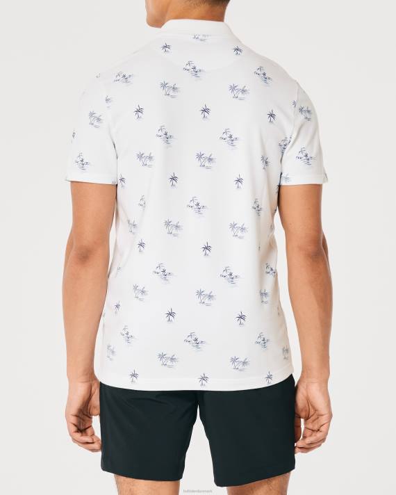 Hollister Mænd logo ikon mønster polo 2H8Z1003 toppe hvidt mønster