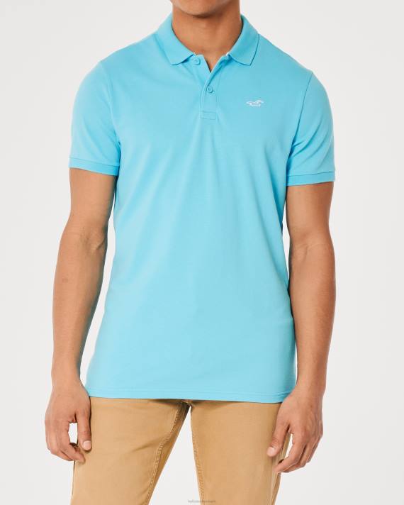 Hollister Mænd logo ikon polo 2H8Z1029 toppe turkis