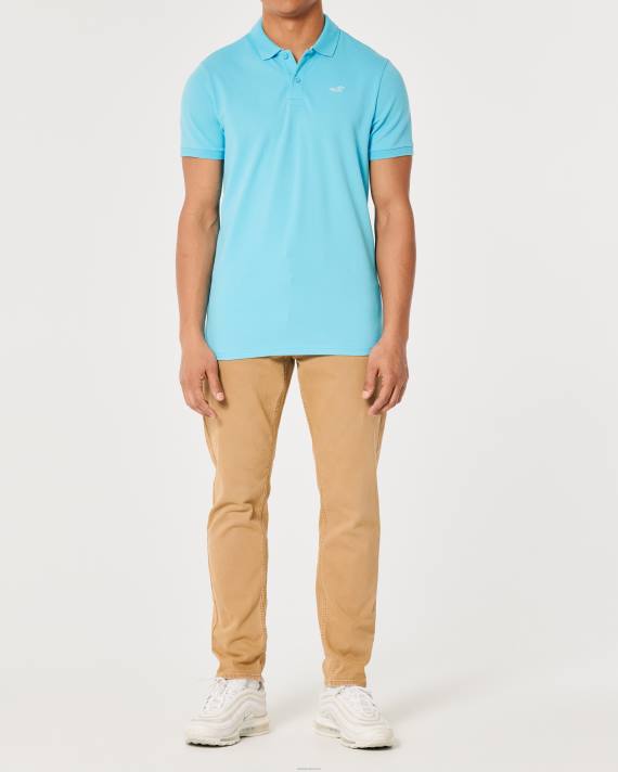 Hollister Mænd logo ikon polo 2H8Z1029 toppe turkis