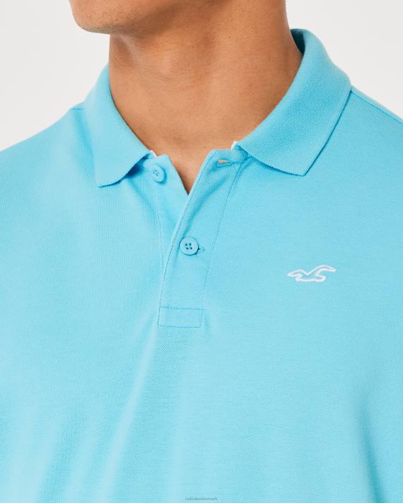 Hollister Mænd logo ikon polo 2H8Z1029 toppe turkis