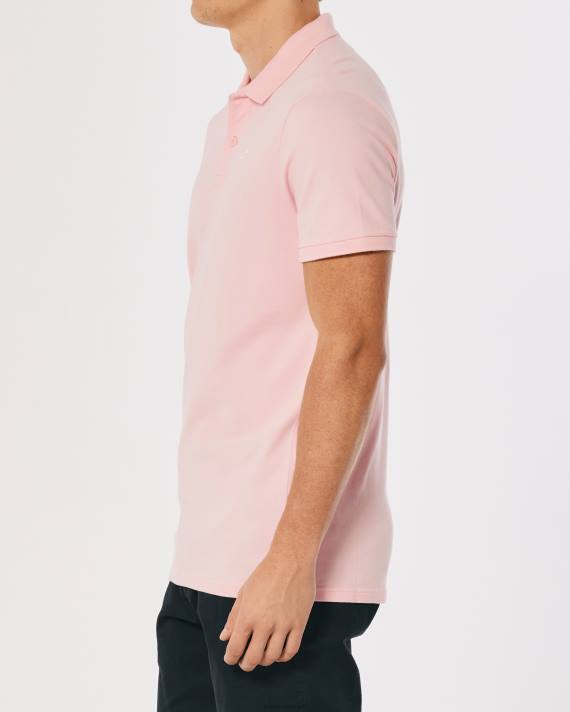 Hollister Mænd logo ikon polo 2H8Z1057 toppe lyserød