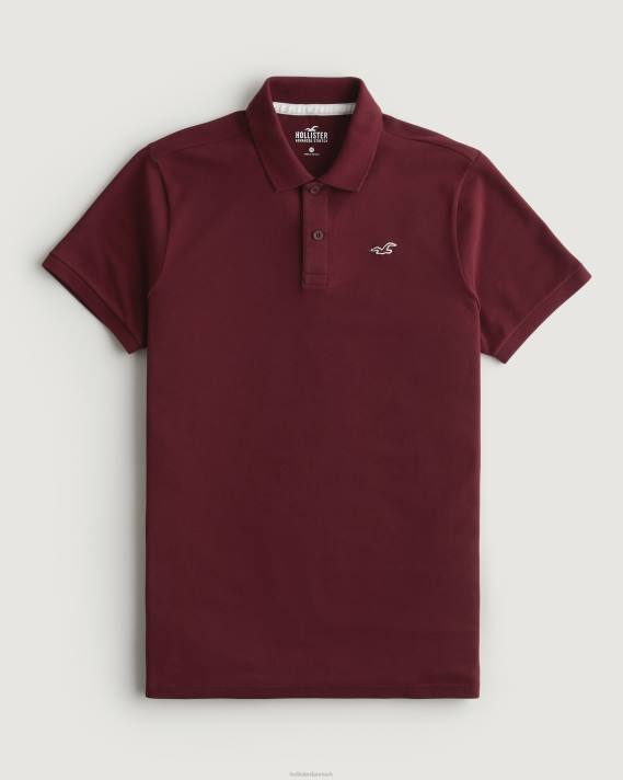 Hollister Mænd logo ikon polo 2H8Z1075 toppe bordeaux
