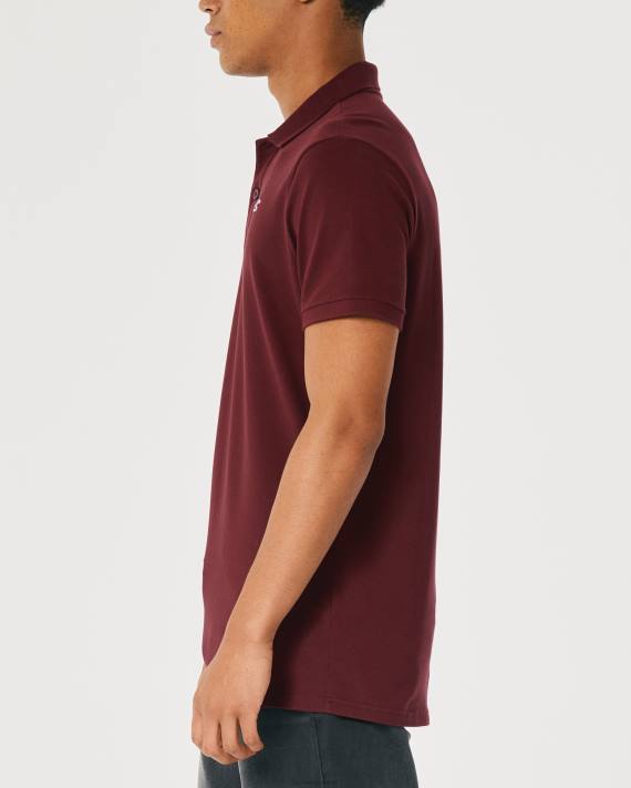 Hollister Mænd logo ikon polo 2H8Z1075 toppe bordeaux