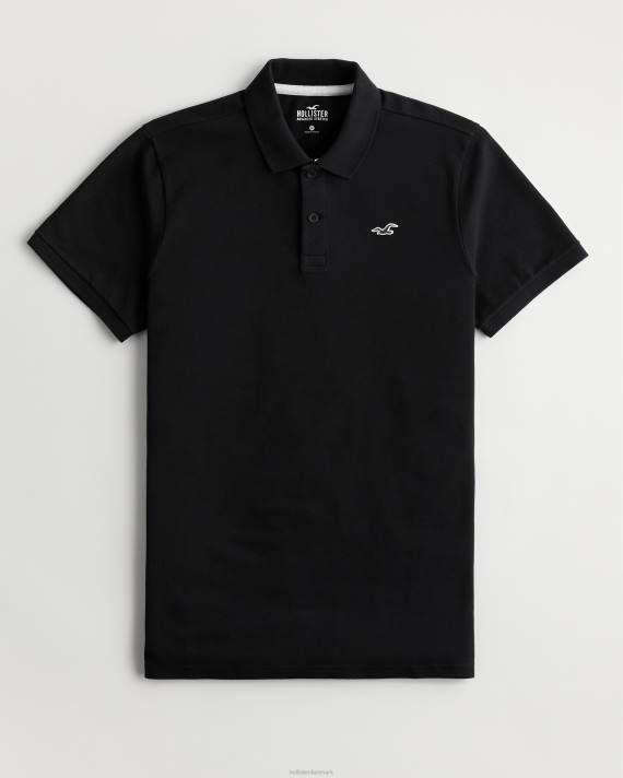 Hollister Mænd logo ikon polo 2H8Z796 toppe sort