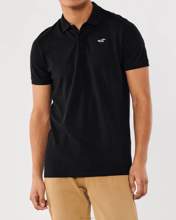 Hollister Mænd logo ikon polo 2H8Z796 toppe sort