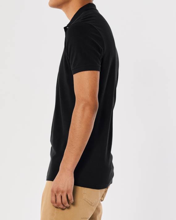Hollister Mænd logo ikon polo 2H8Z796 toppe sort