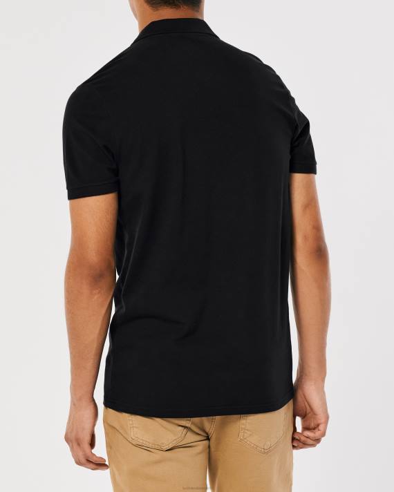 Hollister Mænd logo ikon polo 2H8Z796 toppe sort