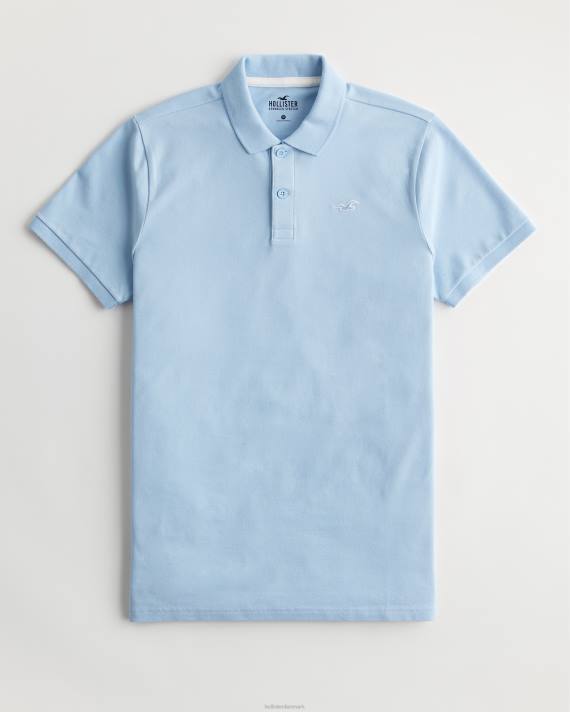 Hollister Mænd logo ikon polo 2H8Z801 toppe lyseblå