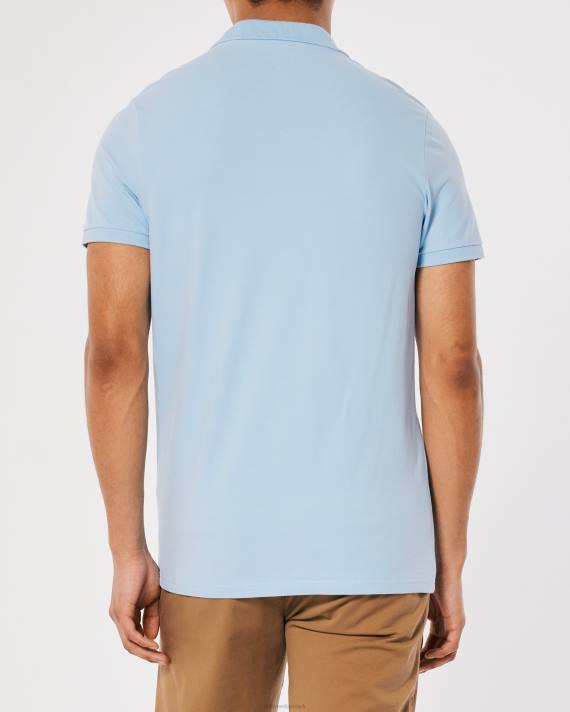 Hollister Mænd logo ikon polo 2H8Z801 toppe lyseblå
