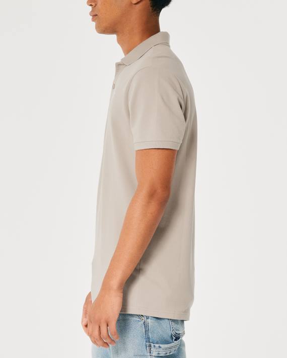 Hollister Mænd logo ikon polo 2H8Z840 toppe lysebrun
