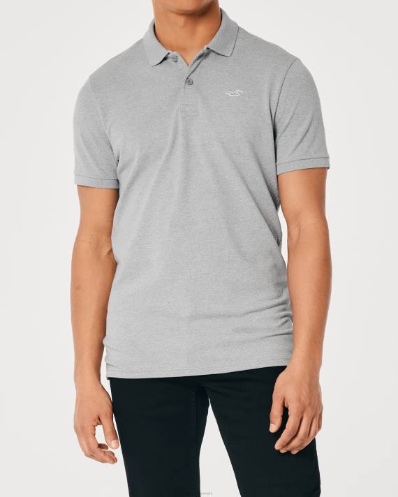 Hollister Mænd logo ikon polo 2H8Z853 toppe grå