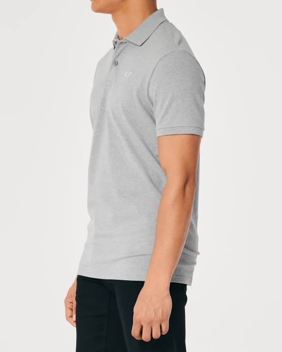 Hollister Mænd logo ikon polo 2H8Z853 toppe grå