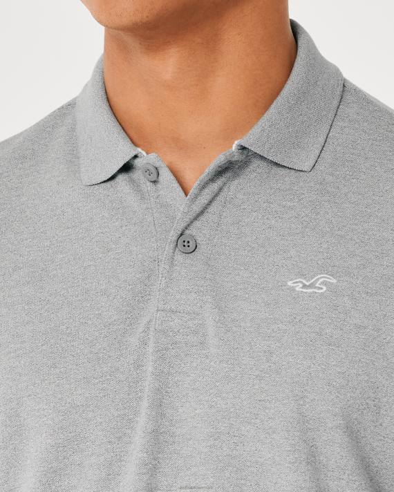 Hollister Mænd logo ikon polo 2H8Z853 toppe grå