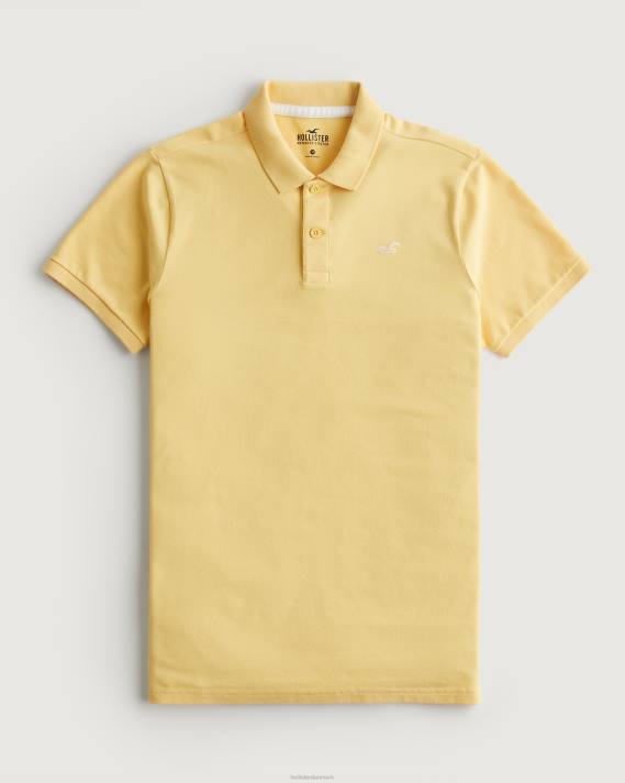 Hollister Mænd logo ikon polo 2H8Z945 toppe gul