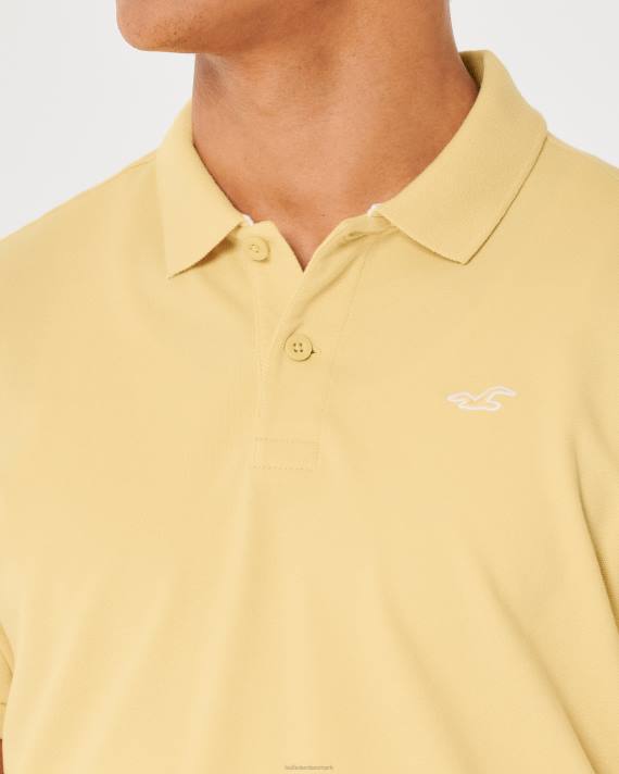 Hollister Mænd logo ikon polo 2H8Z945 toppe gul