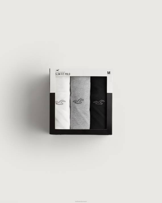 Hollister Mænd logo ikon polo 3-pak 2H8Z906 toppe multi