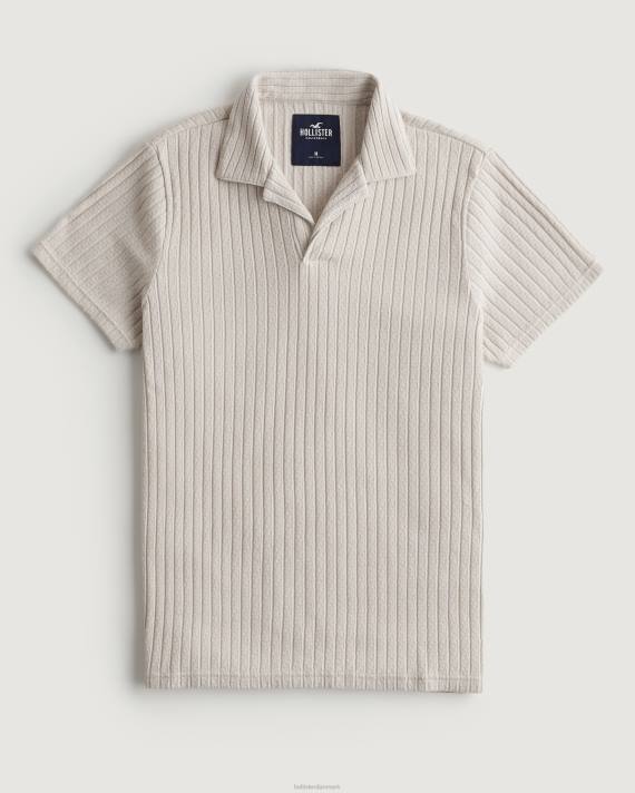 Hollister Mænd strik johnny krave polo 2H8Z953 toppe tan